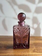 Vintage Art Nouveaux Amethyst Glass Perfume Bottle  picture