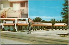 DeQueen, Arkansas Postcard WESTERN MOTEL Street View / Room Interior c1950s picture