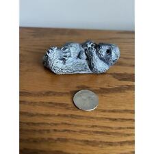 Sea Otter with Baby Sculpture Wolf Original Soapstone Vintage 1970's picture