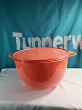 Tupperware Thatsa Bowl Jumbo 59 Cup Mega Coral Color With Matching Seal . picture