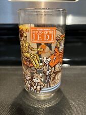 1980s Star Wars Ewoks Burger King Glass Tumbler with R2-D2 and C-3PO 🔵⚪️🟡 picture