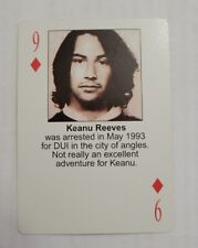 2003 STARZ BEHIND BARZ KEANU REEVES PLAYING CARD MUG SHOT  picture