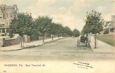 STREET SCENE c 1905, CHESTER, PENNSYLVANIA, VINTAGE POSTCARD  picture