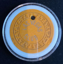 Las Vegas Club Casino Chip $5 Cancelled T Mold Yellow picture