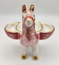 Anthropologie Porcelain Alpaca Llama Gold Lusterware Trinket Dish Ring Holder picture