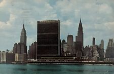 United Nations Vintage Postcard New York Postmarked 1952 Official picture