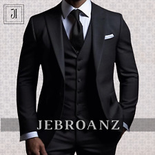 New Stunning Black Suit For men , Men Suit 3 piece, Classic Groom Wedding Suit picture