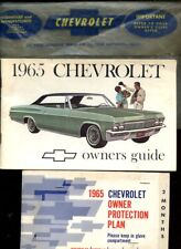 VINTAGE 1965 CHEVY CHEVROLET OWNERS MANUAL GUIDE & PROTECTION POLICY BROCHURES picture