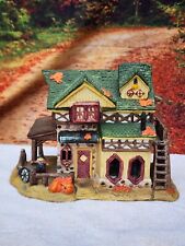 VINTAGE RITE AID FALL HARVEST VILLAGE 2 story HOUSE  PORCELAIN THANKSGIVING picture