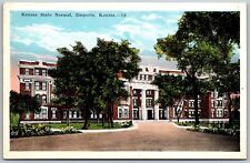 Vtg Emporia KS Kansas State Normal School 1920s View Old WB Card Postcard picture