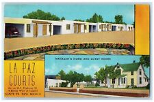 1951 La Paz Courts Santa Fe New Mexico NM Dual View Posted Vintage Postcard picture
