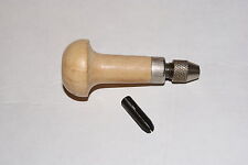  PIN VISE NICKELLED WITH WOODEN HANDLE NEW CLOCK PARTS  picture
