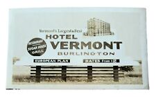 Hotel Vermont Burlington 1940's Photo of Roadside Advertisement Sign C9 picture