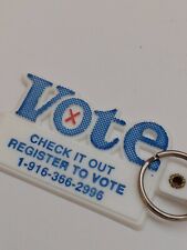 Vote Check It Out Register to Vote Keyring picture