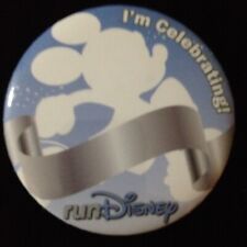 (Set of 2) Run Disney Marathon Button Mickey Mouse I'm Celebrating Undated NEW picture