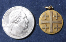 Vintage Jerusalem Cross Medal 12K Gold Filled picture