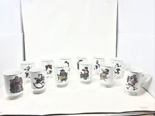 1981 Danbury Mint Collection Of Norman Rockwell Mugs Set of 12 picture