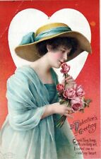 Vintage Postcard VALENTINES DAY Posted OHIO 1913 Made in GERMANY picture
