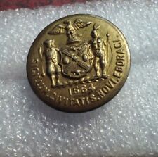 Scarce Vintage Brass Uniform Button Great Seal City Of New York by Waterbury Co. picture