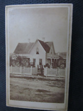 Very Early Antique IDENTIFIED 1860 Carte de Visite Outside Photo, Petaluma Calif picture