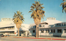 Vintage REPUBLIC PICTURES Studio City San Fernando Movie Set Postcard 1958 picture