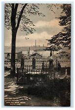 c1905 Copps Hill Burial Ground Navy Yard Old Frigate Wabash Boston MA Postcard picture
