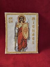 Handcrafted St. Michael Mini Pocket Icon 3x4 Inches picture