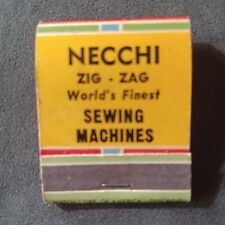 VTG 1930'S,40S NECCHI ZIG-ZAG SEWING MACHINE, MAYTAG APPL CO.  MATCH BOOK  FULL picture