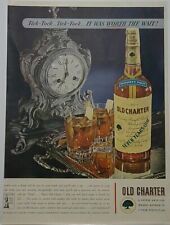 1943   OLD CHARTER A super American Whiskey 7 Years Old    Vintage Magazine Ad picture