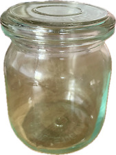 Gerrix Rillenglass Jar Vintage Glass Green Blue Glass picture