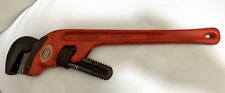 Vintage Ridge Tool Company  Rigid E-18 Offset Heavy Duty Pipe Wrench Elyria OH  picture