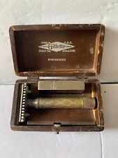 Vintage 1920’s Gillette Richwood Safety Razor With Original Wood Box picture