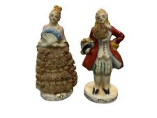 Set of 2 Vintage Occupied Japan Figurines Colonial Man and Woman 4.25