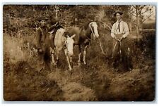 c1910's Boys Horses Pine City Washington WA DPO RPPC Photo Antique Postcard picture
