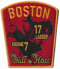 Boston  Engine 7 Ladder 17  Bull & Hoss - NEW Fire Patch picture