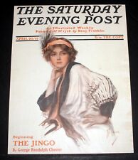 1912, APR 20, OLD SATURDAY EVENING POST MAGAZINE COVER (ONLY) Z.P. NIKOLAKI ART picture