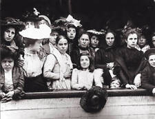 Immigrants on board of a ship arriving in New York USA About 1910 OLD PHOTO picture