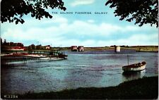 Valentine's The Salmon Fisheries Galway Ireland Postcard picture