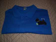Scottie Scotty Dog Royal Blue Polo Shirt Embroidered with Let's Play New Design picture