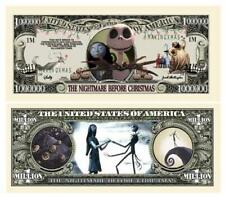 ✅ Nightmare Before Christmas Jack Skellington 5 Pack Collectible Dollar Bills ✅ picture
