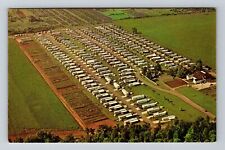 Bellville OH-Ohio, Clear Fork Mobile Home Park, Aerial, Vintage Postcard picture