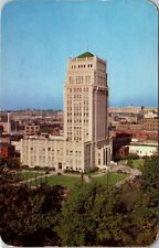 Atlanta, GA City Hall Postcard Chrome Posted 1952 Birdseye Aerial picture