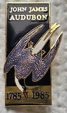 Scarce 1985 John James Audubon New York Historical Society Enamel Pin Brooch 1¾