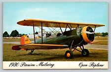 Pitcairn Mailwing Biplane Airplane Postcard Air Mail plane vintage 1950’s picture