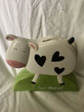 I Love Moo Large Bank By Boston Warehouse. Excellent Condition picture