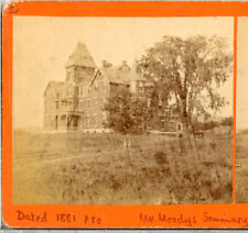 MASSACHUSETTS, Moody's Seminary, Northfield, c.1881--Stereoview M62 picture