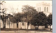 ST JAMES CHURCH dundee il real photo postcard rppc illinois history picture