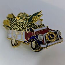 Vintage Lions Club Automotive Pin Blue Earth Minnesota Green Giant picture