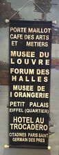 Vintage PARIS FRANCE Train Bus Destination Banner SCROLL ROLL Sign Eiffel Tower picture