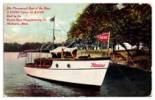 1910 Racine Boat Manufacturing Co, Advertising, Muskegon, MI Postcard picture